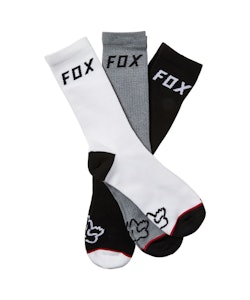 Fox Apparel | Fox Apparel | Crew Sock 3 Pack Men's | Size Small/medium In Multicolor | Elastane/nylon/polyester
