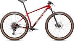 Specialized | Chisel Hardtail Comp Bike 2022 Gloss Red Tint Fade Over Brushed Silver / Tarmac Black / | White | W/ Gold Pearl L ...