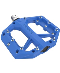 Shimano | PD-GR400 Deore Flat Pedals PD-GR400 FLAT PEDAL | Blue | IND.PACK | Composite