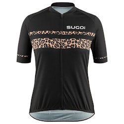 Sugoi | Women's Evolution Zap 2 Jersey | Size Large In Black Leopard | 100% Polyester