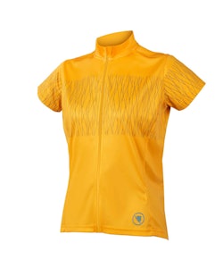 Endura | Women's Hummvee Ray S/s Jersey | Size Small In Saffron