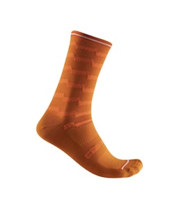 Castelli | Unlimited 18 Sock Men's | Size Small/Medium in Orange Rust