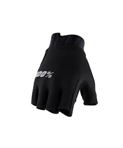 100% | Exceeda Women's Gel Short Finger Gloves | Size Large in Black