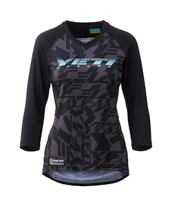 Yeti Cycles | Enduro Women's 3/4 Jersey | Size Extra Small In Black Yetris | 100% Polyester