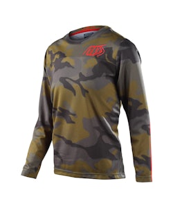 Troy Lee Designs | Youth Flowline Ls Jersey Men's | Size Extra Large In Spray Camo Army | Polyester