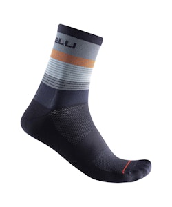 Castelli | Scia 12 Sock Men's | Size Large/Extra Large in Light Steel Blue/Orange