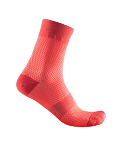 Castelli | Velocissima 12 Sock Men's | Size Large/Extra Large in Brilliant Pink/Coral Flash