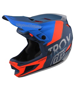 Troy Lee Designs | D4 Composite Helmet W/mips Men's | Size Extra Small In Qualifier Slate Blue/red Matte
