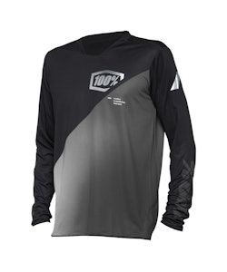 100% | R-Core-X Long Sleeve Jersey Men's | Size Medium in Black/Grey