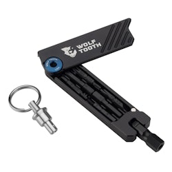 Wolf Tooth Components | 6 Bit Hex Wrench Multi Tool With Keyring Blue
