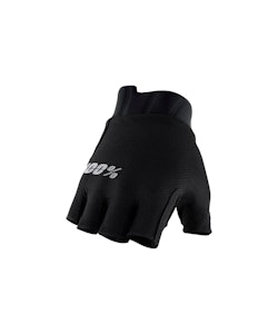 100% | Exceeda Gel Short Finger Gloves Men's | Size Extra Large in Black
