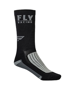Fly Racing | Fly Factory Rider Socks Men's | Size Small/Medium in Black/Grey