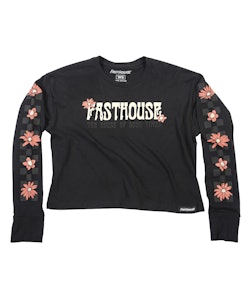 Fasthouse | Women's Serene Ls Crop T-Shirt | Size Medium In Black | 100% Cotton