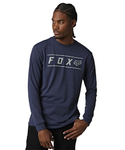 Fox Apparel | Pinnacle LS Tech T-Shirt Men's | Size Medium in Heather Deep Cobalt