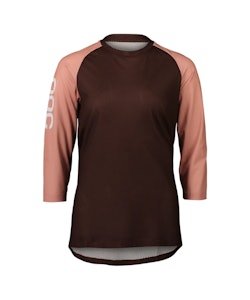 Poc | Women's Mtb Pure 3/4 Jersey | Size Large In Axinite Brown/rock Salt