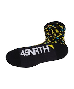 45Nrth | Speck Lightweight Crew Wool Sock Men's | Size Medium In Black | Nylon