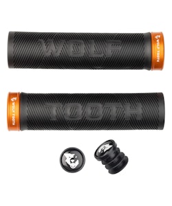 Wolf Tooth Components | Echo Lock On Grips Black Grip With Orange Collar