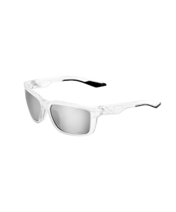 100% | Daze Cycling Sunglasses Men's in Matte Translucent Crystal Clear/Hiper Silver Mirror