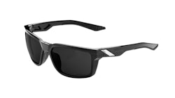 100% | Daze Cycling Sunglasses Men's In Polished Black/grey Peakpolar Lens | Rubber