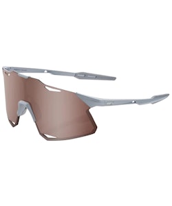 100% | Hypercraft Sunglasses In Matte Stone Grey/hiper Crimson Silver Mirror