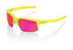 100% | Speedcoupe Cycling Sunglasses Men's In Acidulous W/purple Multi Mirror Lens | Rubber