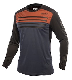 Fasthouse | Sidewinder Alloy Ls Jersey Men's | Size Large In Rust/midnight Navy | Spandex/polyester