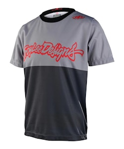 Troy Lee Designs | Youth Flowline Ss Jersey Men's | Size Small In Scripter Charcoal | Polyester
