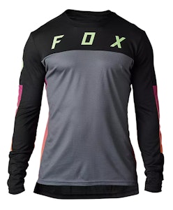 Fox Apparel | Defend Ls Jersey Cekt Men's | Size Large In Black | Polyester