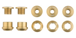 Wolf Tooth Components | Set Of 5 Chainring Bolts+Nuts | Gold | 6Mm