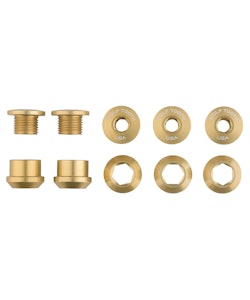 Wolf Tooth Components | Set Of 5 Chainring Bolts+Nuts | Gold | 6Mm