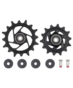 Sram | Rear Derailleur Pulley Kit (Includes 14T Upper And 16T Lower | Black | Metal Spider Pulley, 2 T25 Aluminum Pulley Screws)