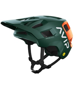 Poc | Kortal Race Mips Helmet Men's | Size Extra Small/small In Moldanite Green Matt/fluorescent Orange Avip