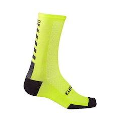 Giro | Hrc+ Merino Wool Socks Men's | Size Large In Bright Lime/black