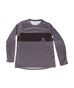 Foundation | Long Sleeve Trail Jersey Men's | Size Large In Gray/black | 100% Polyester