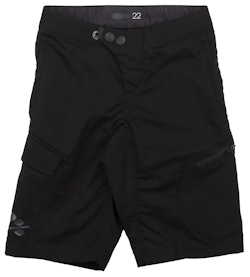 100% | Ridecamp Youth Shorts Men's | Size 22 In Black | Polyester
