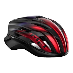 Met | Trenta 3K Carbon Mips Helmet | Men's | Size Medium In Glossy Red Iridescent | Rubber