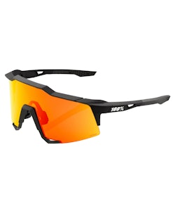 100% | Speedcraft Sunglasses Men's In Soft Tact Black/hiper Red Mirror | Rubber