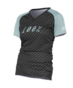 100% | AIRMATIC Women's Jersey | Size Large in Seafoam Checkers
