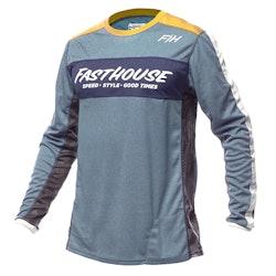 Fasthouse | Youth Classic Acadia Ls Jersey Men's | Size Small In Heather Indigo | 100% Polyester