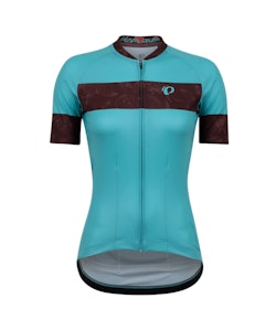 Pearl Izumi | Women's Attack Jersey | Size Large In Mystic Blue/cacao Floral | Polyester