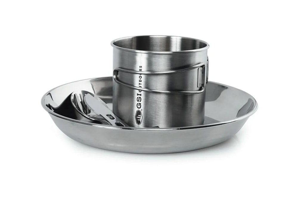 GSI Outdoors Glacier Stainless 1 Person Tableware Set