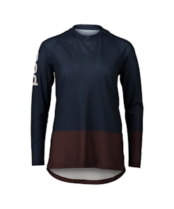 Poc | W's MTB Pure LS Jersey Women's | Size Extra Small in Turmaline Navy/Axinite Brown