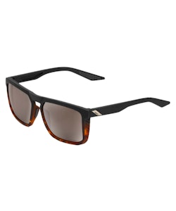 100% | Renshaw Sunglasses in Soft Tact Black/Havana Fade/HiPER Silver Mirror Lens