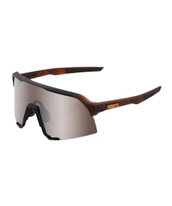 100% | S3 Sunglasses in Matte Translucent Brown Fade/HiPER Silver Mirror Lens