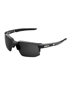 100% | Speedcoupe Sunglasses Men's In Polished Black/grey Peakpolar Lens | Rubber