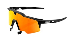 100% | Speedcraft Air Sunglasses Men's In Soft Tact Black/hiper Red Mirror | Rubber