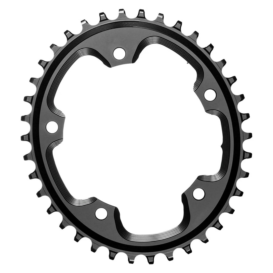 Absolute Black 5x110BCD CX/Gravel 1X Oval Chainring