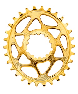 AbsoluteBlack | SRAM Oval DM Boost Chainring | Gold | 28 Tooth, Boost/3mm Offset | Aluminum