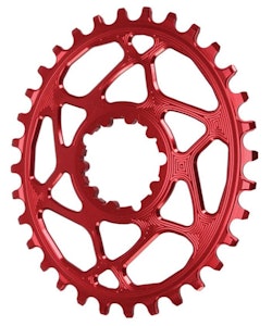 AbsoluteBlack | SRAM Oval DM Boost Chainring | Red | 28 Tooth, Boost/3mm Offset | Aluminum