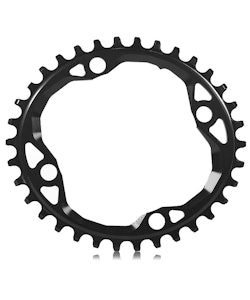 AbsoluteBlack | 104/64 Oval Chainring | Black | 4 X 104mm, 34 Tooth | Aluminum